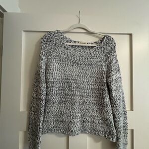 Lily White Black and White Knit Sweater